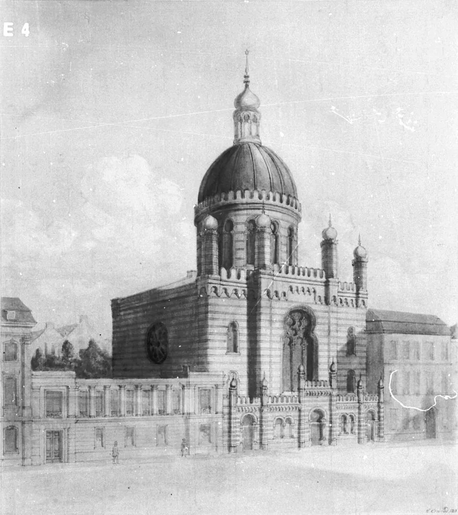 Ansicht der Synagoge Glockengasse