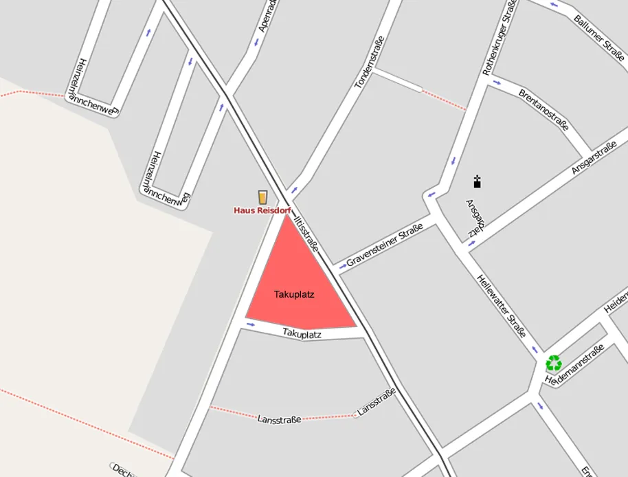 Takuplatz in Köln-Neuehrenfeld
