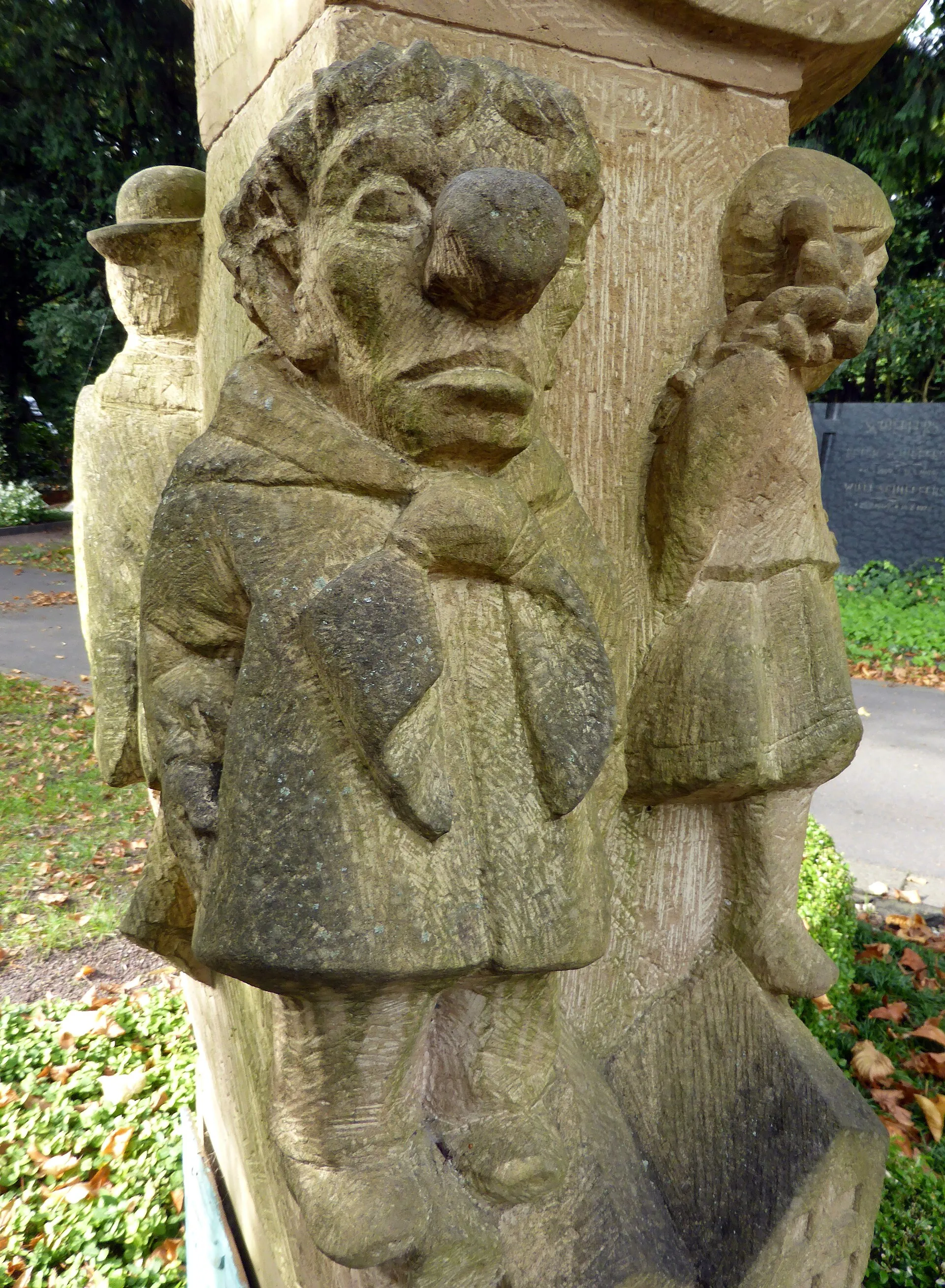 Gedenkmal von Johann Christoph Winters auf dem Kölner Melaten-Friedhof . Bildhauer Stefan Kaiser 2002.