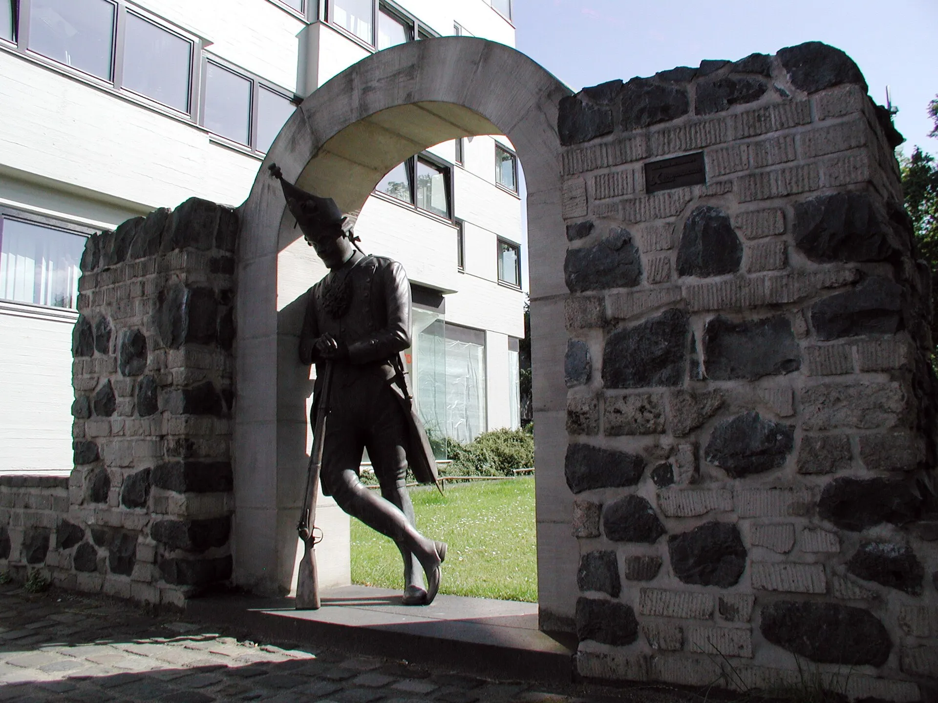 Cologne, ancient city wall soldier