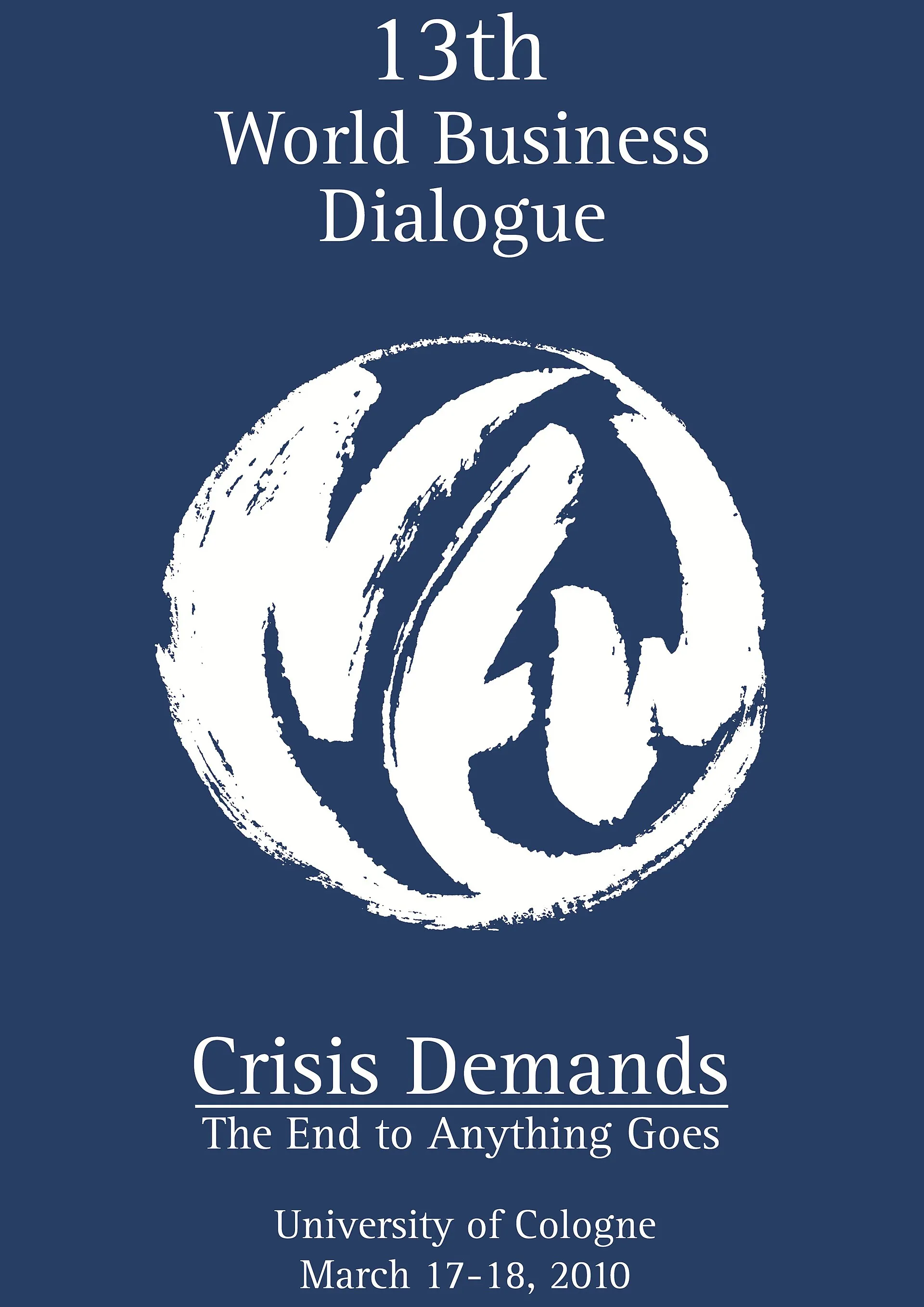 Kongresslogo des 13th World Business Dialogue