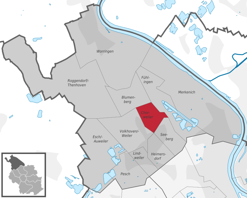 Lage von Chorweiler in Köln