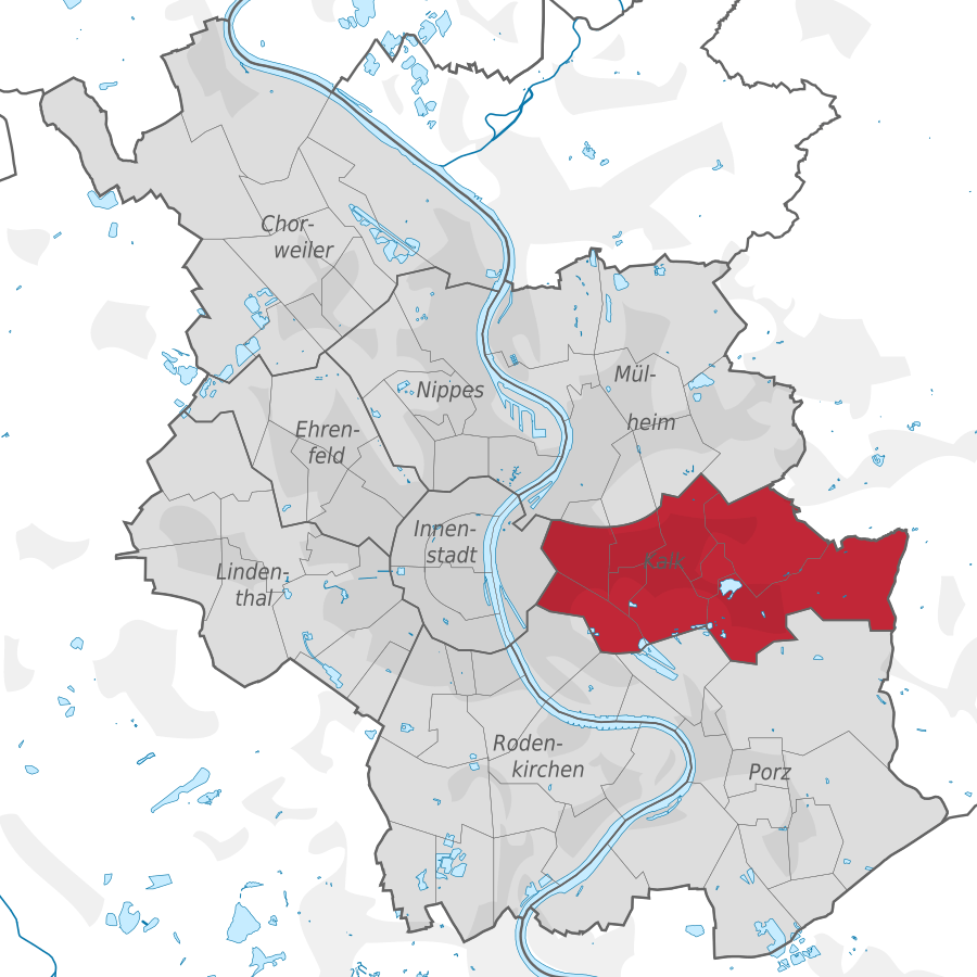 Lage von Kalk in Köln