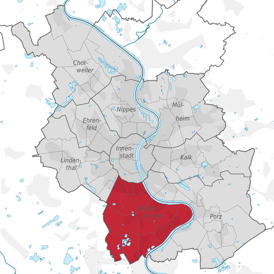 Lage von Rodenkirchen in Köln
