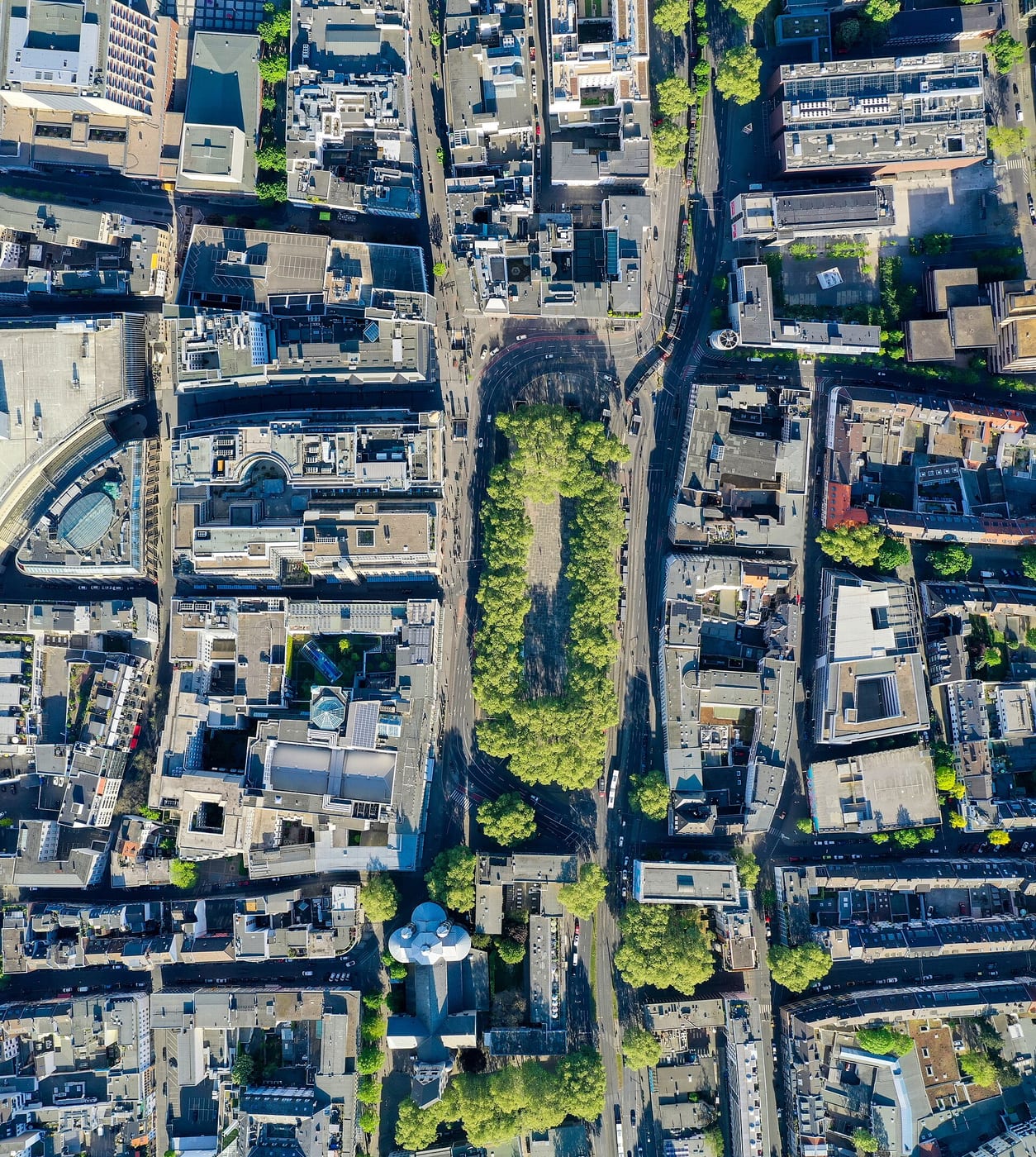 Neumarkt aus der Luft (April 2020)